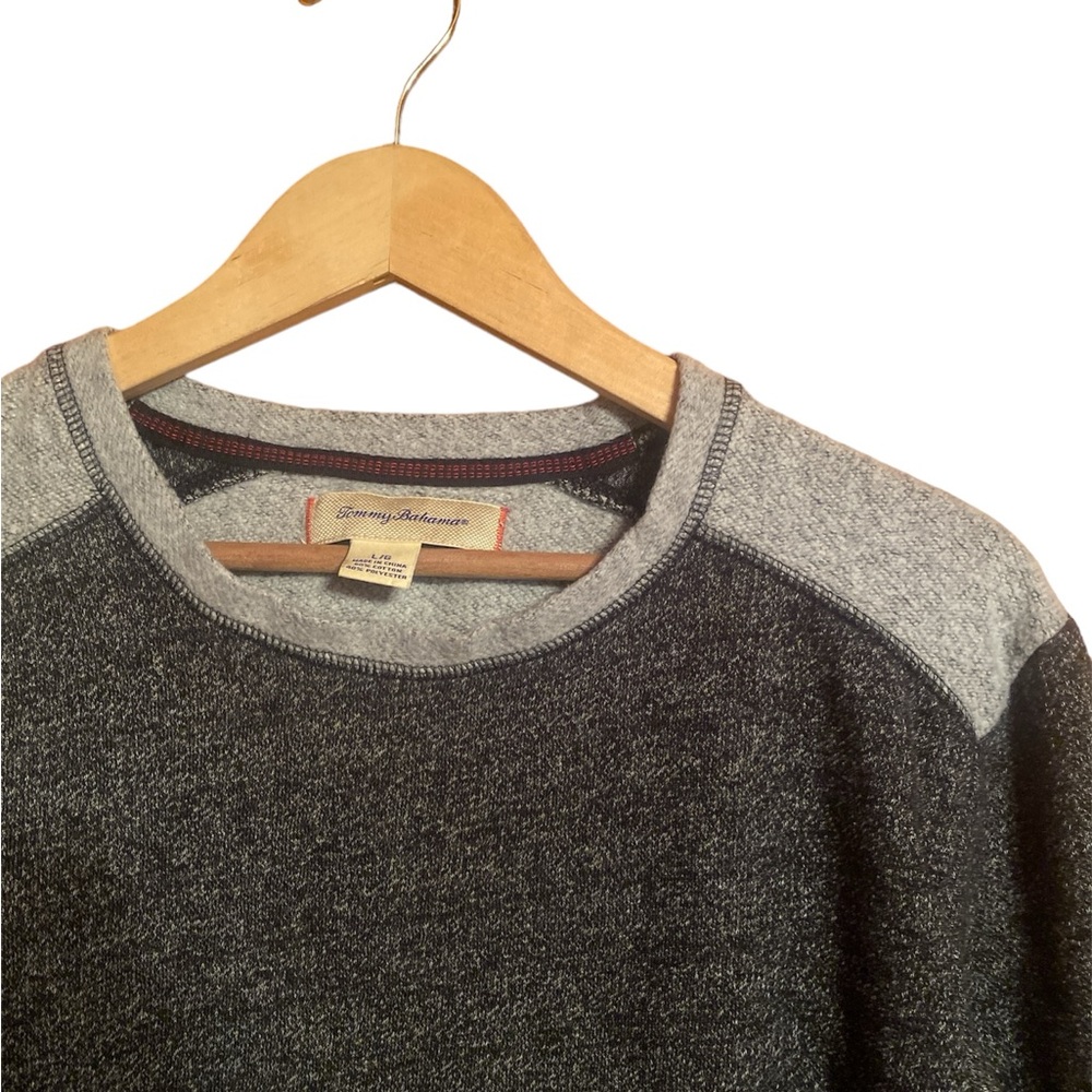 Tommy Bahama Knit Long Sleeve Men’s Gray Top Hilfiger Size Large - Picture 3 of 6